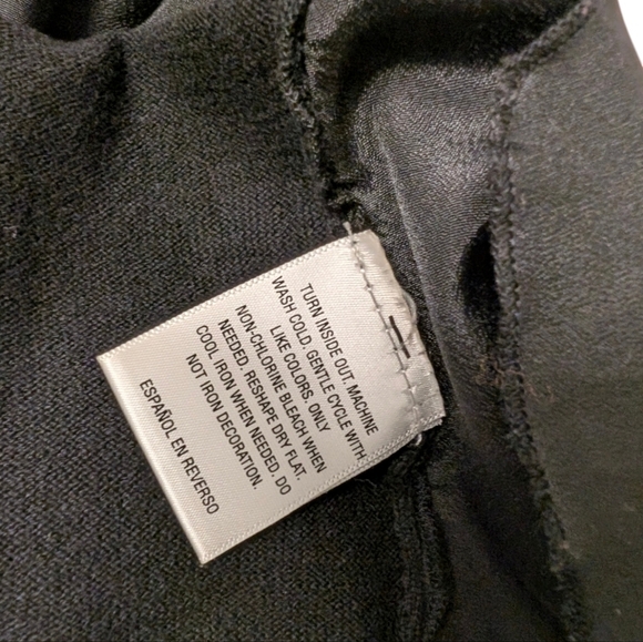 STYLE&CO Beaded Flair Tunic Black White Soft Embellished Twirl Long Top Small - Picture 8 of 11